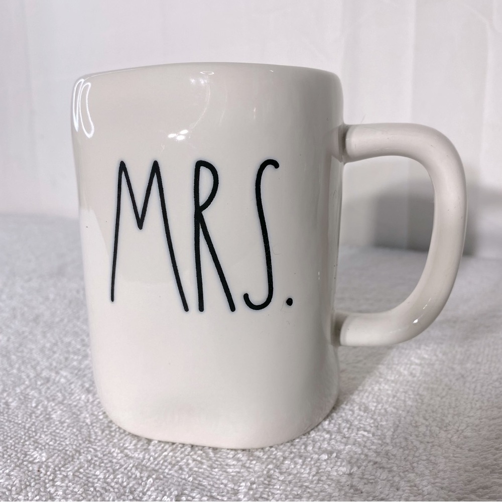 Raw Dunn Cream Oversized Asymmetrical Mrs. Mug Coffee Cup